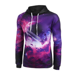 Sudadera con Capucha de Algodón Mezclado de Primera Calidad, con Impresión por Sublimación, Diseño Personalizado, para Hombre - Product Image 1