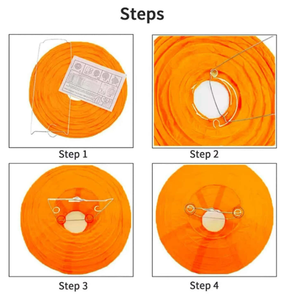 Lanterne en soie traditionnelle Hoi An Vietnam cadre en bambou fabriqué à la main avec tissu en soie pour la décoration intérieure et extérieure du festival de la maison - Product Image 3