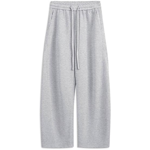 Womens Barrel Ankle Sweatpants Fleece Lined Baggy Sweat Pants Interior <b>Drawstring</b> <b>Trousers</b> Barrel Sweats With Pockets - Product Image 5