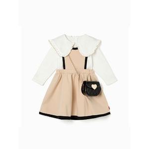 Conjunto de Ropa de Boutique de Algodón Sólido Estilo Coreano OZKIZ para Niñas de 2 a 7 Años, Estilo Romántico para Primavera/Otoño, Venta al por Mayor para Niños - Product Image 1