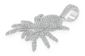 Collier Animalier de Fête, Bijoux en Argent Sterling 925 Plaqué Moissanite Diamant, Pendentifs Personnalisés Araignée Tarantule Hip-Hop - Product Image 6