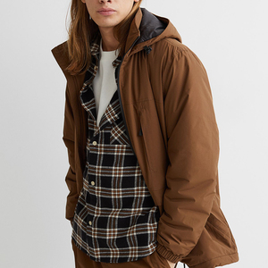 Veste matelassée à bulles pour homme, hiver, fine, légère, en nylon, rembourrée de coton - Product Image 2