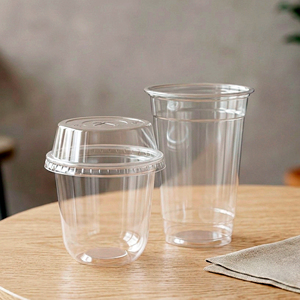 Clear 12-16-22oz Disposable Single Wall PP <b>Cups</b> <b>Plastic</b> <b>Cup</b> with Lid Round Shape for Beverage Coffee Tea - Product Image 1