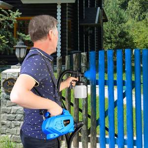 Spruzzatore di Vernice HVLP 650W con Produzione di 800ML al Minuto, 3 Modalità di Spruzzatura, Motore Staccabile, Contenitore con Cinghia, per Olio, Primer e Acqua - Product Image 6