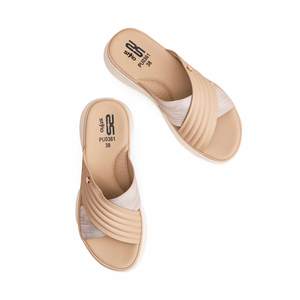 Zapatilla Formal Beige Estampado Animal PU0361 - Product Image 1