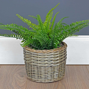 Fabricant vietnamien de pots de rangement au sol en rotin de style rétro, sculptés à la main, vintage, avec poignées, tissés à la main, écologiques, durables, 24L - Product Image 5