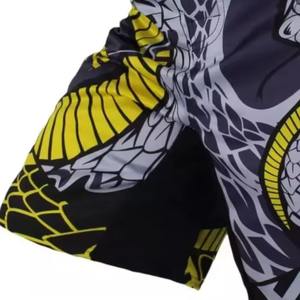 Men MMA Shorts Print <b>Elastic</b> Waist Gym Training Kickboxing Lightweight Quick Dry Colorful top mens mma martial arts - Product Image 6