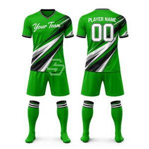 Tenue de football de qualité supérieure, kits de football OEM, sublimation personnalisée, séchage rapide, manches courtes, 100% polyester, vêtements d'entraînement - Product Image 3