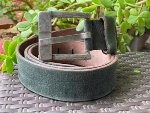 Nuevo elegante e informal hecho a mano de cuero genuino Real cinturón clásico para hombres personalizado grano completo desgastado cinturón de cuero Real para hombres - Product Image 4