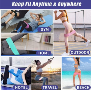 Ensemble de bandes de résistance en tissu antidérapant – Bandes de hanche personnalisables avec logo pour femmes, idéales pour la gym, le yoga et les exercices des fessiers (Vente directe usine) - Product Image 6