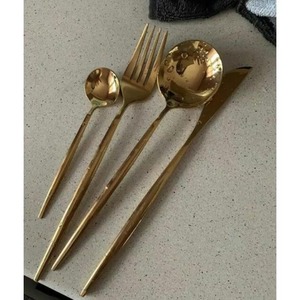 Eco Friendly Elegant Metal Flatware Set with Mirror Finish for Wedding Decoration and Luxury <b>Table</b> Arrangements - Product Image 1