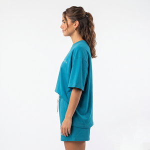 Ensemble décontracté d'été personnalisé pour femme : T-shirt ample en coton et short, deux pièces confortables - Product Image 2