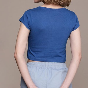 Custom <b>Crop</b> <b>Top</b> Good Selling Casual Wear Breathable Women <b>Crop</b> <b>Top</b> T Shirts OEM Women Cotton Short Sleeve <b>Crop</b> - Product Image 2