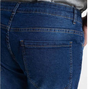 Factory Direct Men's High <b>Waist</b> Straight <b>Jeans</b> Stretch Breathable Casual Pants Medium Solid Denim for Spring Loose Fit - Product Image 5