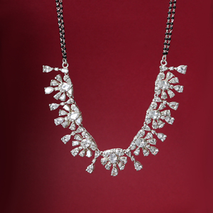 Silver Cubic Zirconia <b>Fashion</b> <b>Necklace</b> Dainty Party Wear for Handmade Dainty Trendy Women's Wedding Jewelry Classic Chain Gift - Product Image 2
