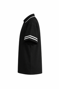Chemise décontractée pour homme en jersey de coton biologique personnalisé, 220 GSM, manches courtes, respirante, anti-boulochage, col à revers, ODM - Product Image 3