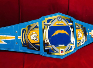 Cinturón de Campeonato de los Angeles Chargers, Talla Adulto, Modelo Legacy, Hecho en Zinc de 2mm y 4mm - Product Image 3