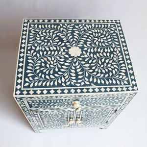 Premium Indian Bone Inlay Furniture Custom Floral Design Handcrafted Luxury Home Decor <b>Cabinet</b> Table Artisan Made India Export - Product Image 6