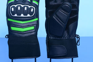 Guantes de Motocicleta Unisex de Cuero con Dedos Completos, Cierre de Gancho y Bucle, Protección Impermeable para Nudillos Duros, para Invierno y Actividades al Aire Libre - Product Image 6