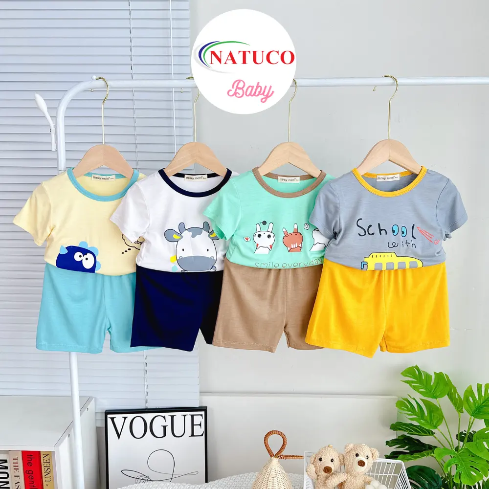 [8-27Kg] Summer Style Children's Clothing Set Animals Printed Short-sleeved made of cool cotton fabric casual wear for children