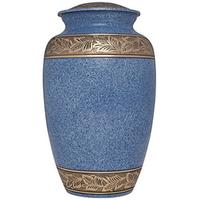 Urne funéraire de style arabe bleue, taille adulte, design personnalisable, souvenir pour cendres, urnes pour adultes, urne commémorative en laiton faite à la main