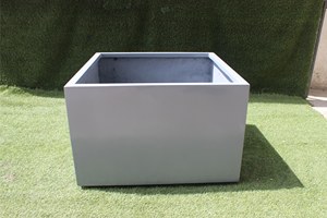 Solid Wholesale White Fiberglass Hand Carved Classic Durable Smooth Shiny Finish Floor Indoor/Outdoor Rectangular <b>Planter</b> Unique - Product Image 5