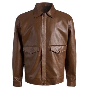 Latest Style Wholesale Windproof <b>Men</b> <b>Leather</b> <b>Jacket</b> Best Selling Waterproof <b>Men</b> <b>Leather</b> <b>Jacket</b> For <b>Men</b> - Product Image 2