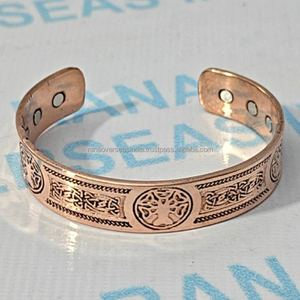 Brazalete Magnético de Cobre Ecológico con Motivo de Árbol, Terapia Bio, Recuperación Muscular, Bienestar Deportivo, Cuidado de la Salud, Hecho a Mano - Product Image 4