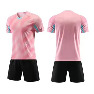 Camiseta de Fútbol Color Rosa para Mujer 2026, Uniforme de Fútbol Personalizado para Damas con Pantalones Cortos - Product Image 3