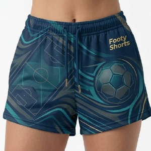 Shorts de football premium avec logo personnalisé, nom de l'équipe, séchage rapide, tissu léger et respirant pour l'entraînement de rugby et les activités sportives - Product Image 2