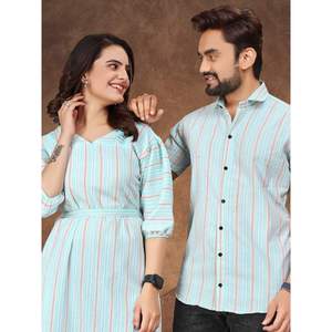 CAMISA DE TRABAJO DE TEJIDO CON PATRÓN DE BURBUJA DE ALGODÓN A LA MODA CON PAREJA DE UNA PIEZA - Product Image 2