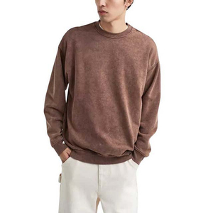 Sudadera con cuello redondo y lavado ácido para hombre, diseño único, sudaderas con lavado ácido para hombre en diferentes estilos, directo de fábrica - Product Image 1