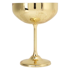 Hand Engraved Brass <b>Wine</b> Chalice Wholesale Gold Stem Silver Cup Vintage Metal <b>Goblet</b> - Product Image 5