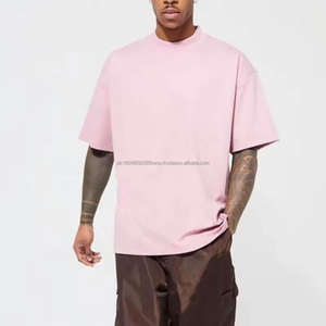 T-shirt pour homme à col rond, qualité de luxe, 100% coton, logo personnalisé, style streetwear, impression surdimensionnée, t-shirt vierge pour homme - Product Image 4