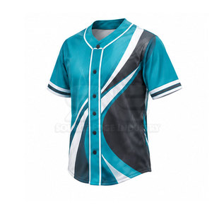 Customized Color Men Baseball Jersey Heat Transfer Printing Short Sleeve Sports Top Breathable Eco-Friendly <b>Adjustable</b> <b>Strap</b> - Product Image 5