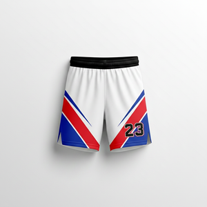 Ensemble d'uniformes de basketball respirants à col en V et manches courtes 100 % polyester pour hommes, légers, pour l'entraînement sportif, personnalisables pour équipes - Vente en gros - Product Image 5