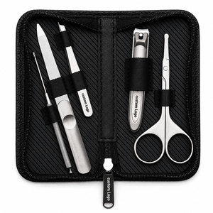 Custom Logo 5 Piece <b>Nail</b> Care Kit Stainless Steel Grooming Tool Set OEM Supplier - Product Image 1