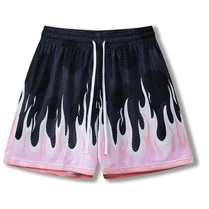 กางเกงขาสั้นออกกำลังกายลายพรางสำหรับผู้ชาย พิมพ์ลายโลโก้ตามสั่ง ผ้าฝ้ายเนื้อหนา มีเชือกผูก เหมาะสำหรับวิ่งและเล่นกีฬา - Product Image 1