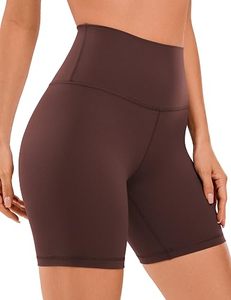 Shorts Deportivos de Cintura Alta para Mujer, Color Sólido, Transpirables, Tejidos en Spandex y Poliéster, Cintura Elástica, para Fitness, Ejercicio y Ciclismo - Product Image 1