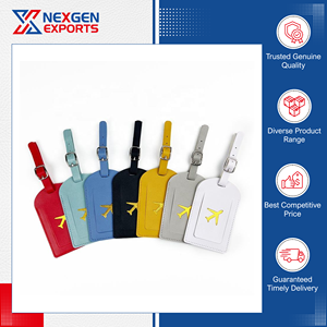 Étiquette de bagage en cuir PU faite à la main, de qualité exceptionnelle et haute durabilité, vendue dans le monde entier, avec option de logo personnalisé en gros - Product Image 2