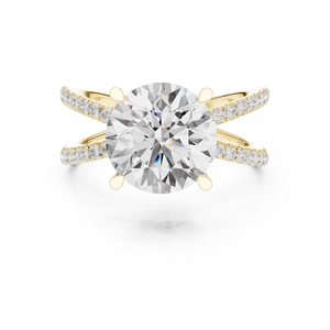 Anillo Solitario de Diamante Cultivado en Laboratorio de 3.50 CT, Oro Sólido de 14K, VS VVS EF, Corte Brillante Redondo, para Uso Diario, Boda, Estilo Moderno - Product Image 1