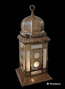 The Decor Affair Moroccan Vintage <b>Lantern</b> Lights Lamp <b>Silver</b> Large Oriental Garden - Product Image 4