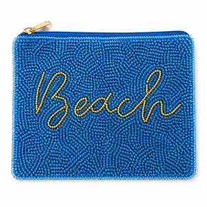 Luxury Handmade Beach Glass Beaded Coin Purse Coastal Zipper Wallet Vacation Gift OEM ODM Wholesale - Product Image 3