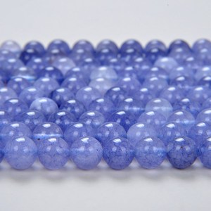 Piedras preciosas de ángel natural, color azul aguamarina, cuentas sueltas redondas, pulidas y lisas, para la fabricación de joyería, venta al por mayor. - Product Image 5
