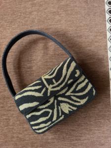 Bolso de hombro bohemio de algodón bordado con cuentas para mujer, con cierre magnético, para viajes diarios de verano, negro dorado, ecológico - Product Image 3