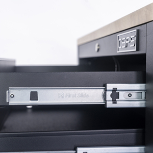 Matte Black Powder Coated Steel 5 Drawer Tool <b>Cabinet</b> Family keywords: for Garage Workshop Storage Use - Product Image 4