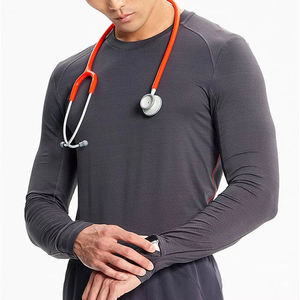 Custom Men's Jersey Nursing Undershirt <b>Scrub</b> <b>Tops</b> Quick Dry High Quality Hospital Medical <b>Scrubs</b> Uniform - Product Image 5