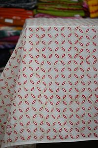 Mantel de Algodón con Estampado Artesanal, Moderno y Ecológico, Hecho a Mano en India, con Diseño Floral, Decoración para el Hogar y la Comedor, de Rajasthan - Product Image 2