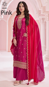 Traje Étnico Femenino Más Popular, Estilo Afgano, Traje Indio/Pakistaní, Vestido de Novia de Seda Viscosa Pesada con Silueta Recta - Product Image 3