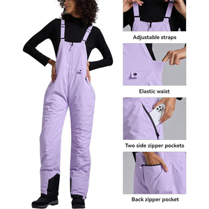 Pantalones de esquí impermeables para hombre, peto de nieve para snowboard, peto de esquí de invierno, peto de nieve para hombre, mono de nieve aislado - Product Image 4